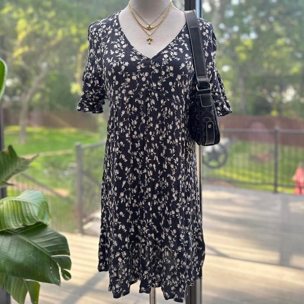 Impressions Black Floral Dress